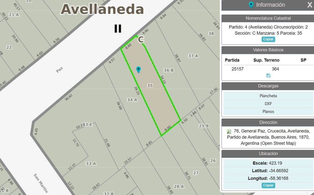 VENTA PROPIEDAD A DEMOLER 364 M AVELLANEDA CENTRO