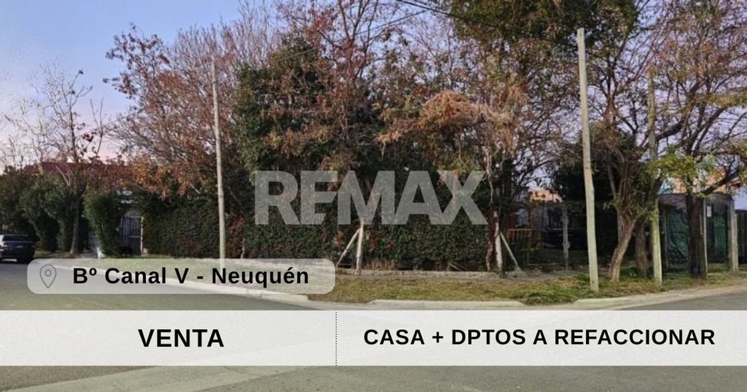 VENTA CASA+DPTOS+QUINCHO-A REFACCIONAR-lote 742m2