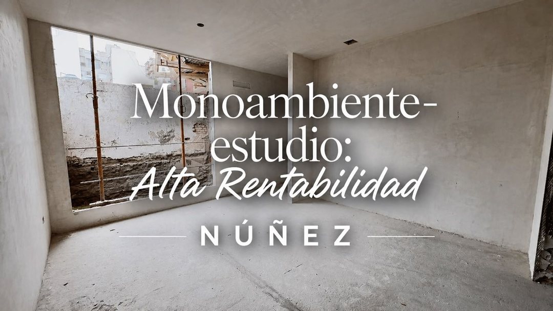 DEPARTAMENTO-ESTUDIO 1 AMBIENTE VENTA NUÑEZ