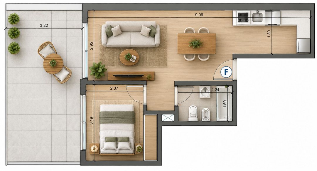 VENTA EN POZO 2 AMB BALCON  AMENITIES CABALLITO