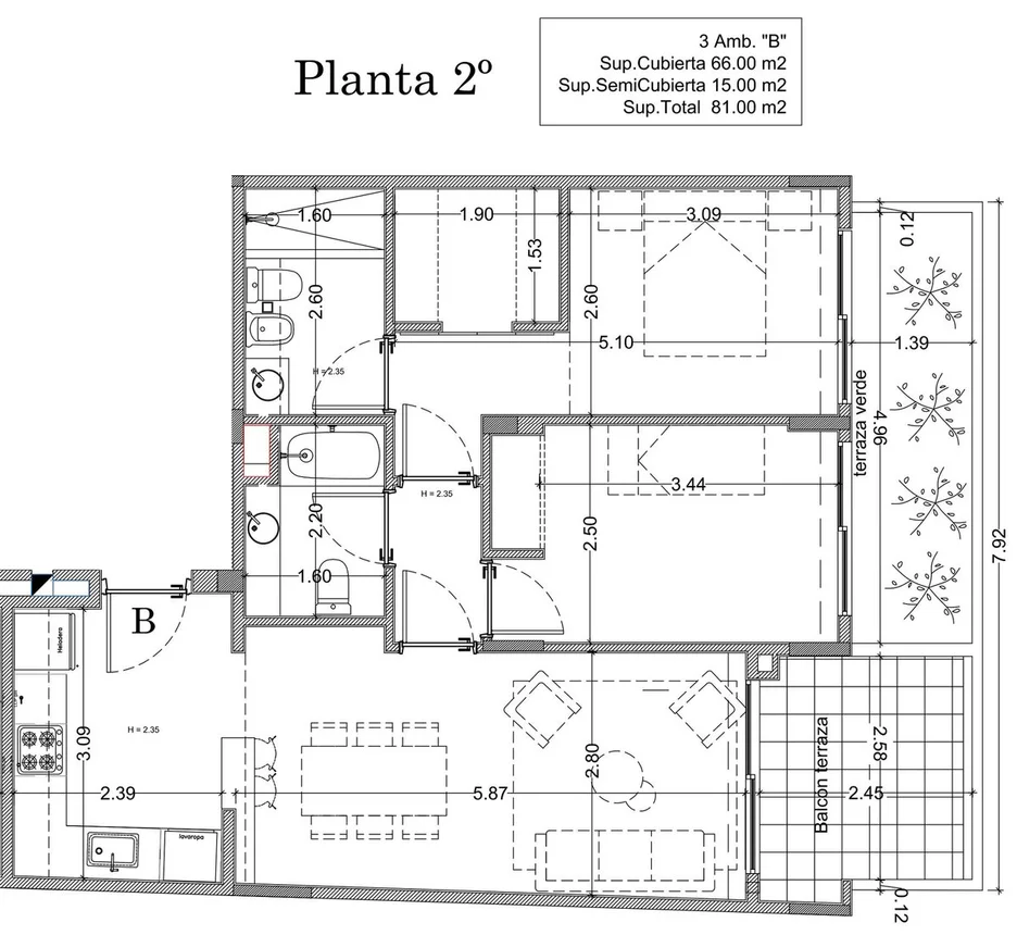 Venta departamento 3 amb con balcon almagro, foto 4