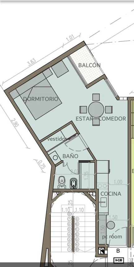 Monoambiente en venta en Villa Crespo
