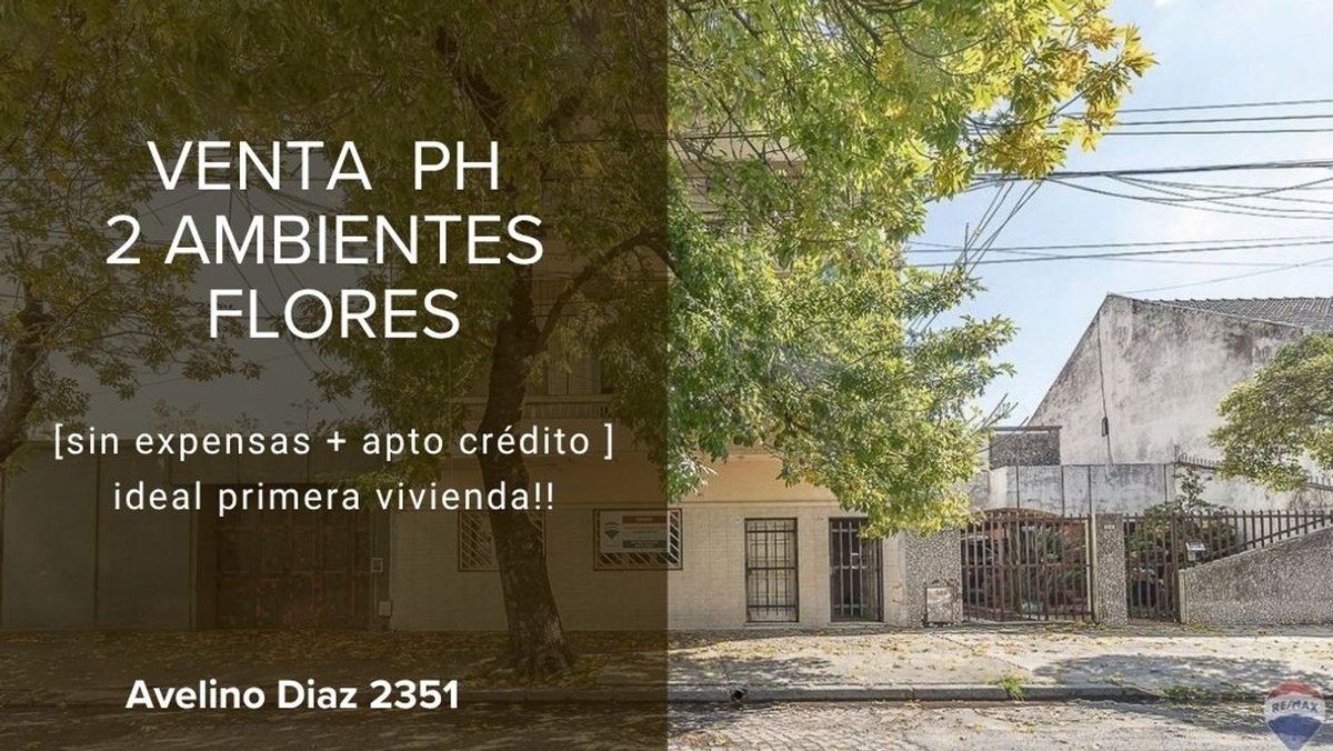 VENTA PH 2 AMBIENTES PATIO FLORES APTO CREDITO